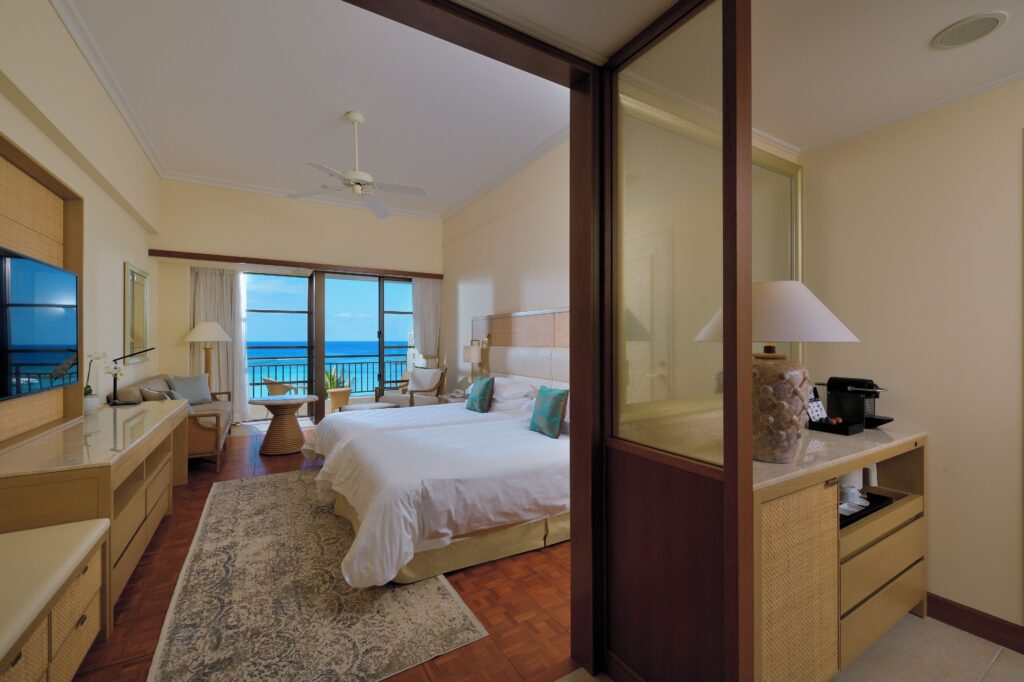 Ocean view guest room with balcony at The Busena Terrace Okinawa